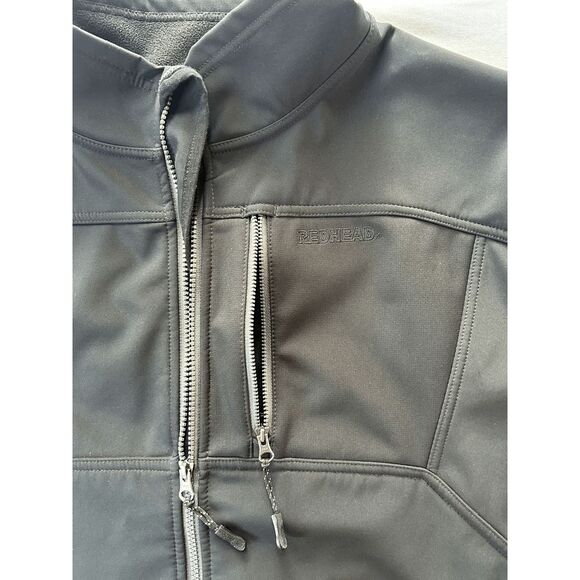 Men's Red Head Full Zip Black Jacket Size XL Fleece Lined, Pockets - Picture 5 of 9